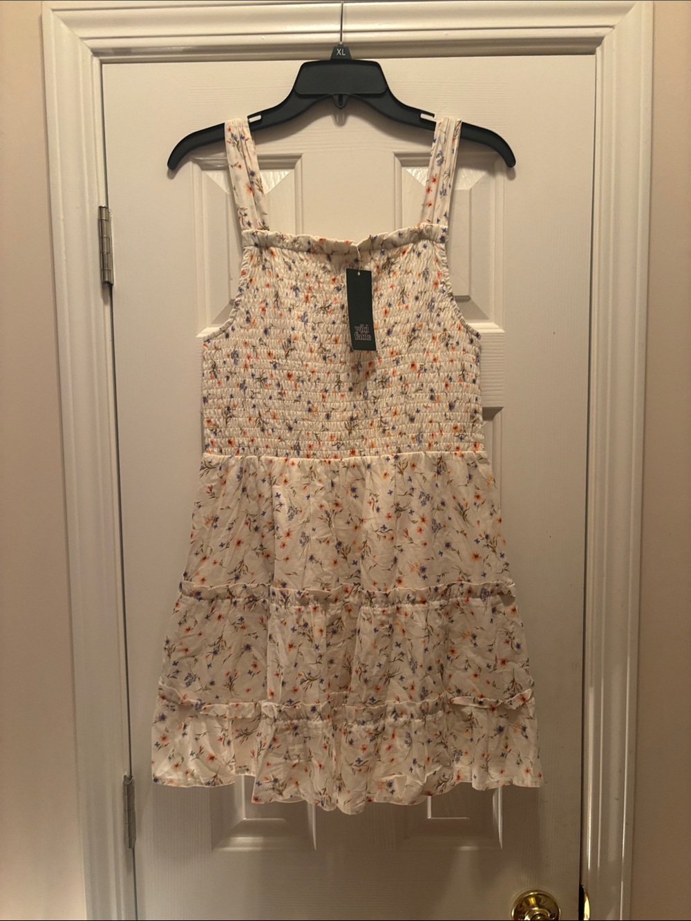 wild fable Cream Floral Smocked Tiered Sundress